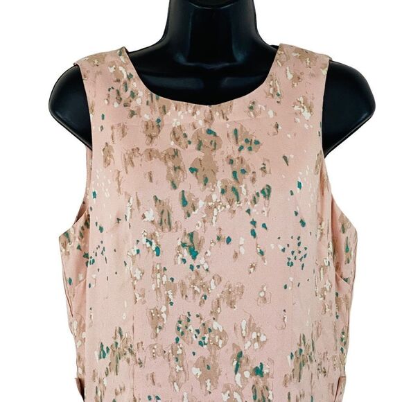 Poleci Blush Pink 100% Silk Sleeveless Sheath Dress Sz 6 NWT - Picture 3 of 14